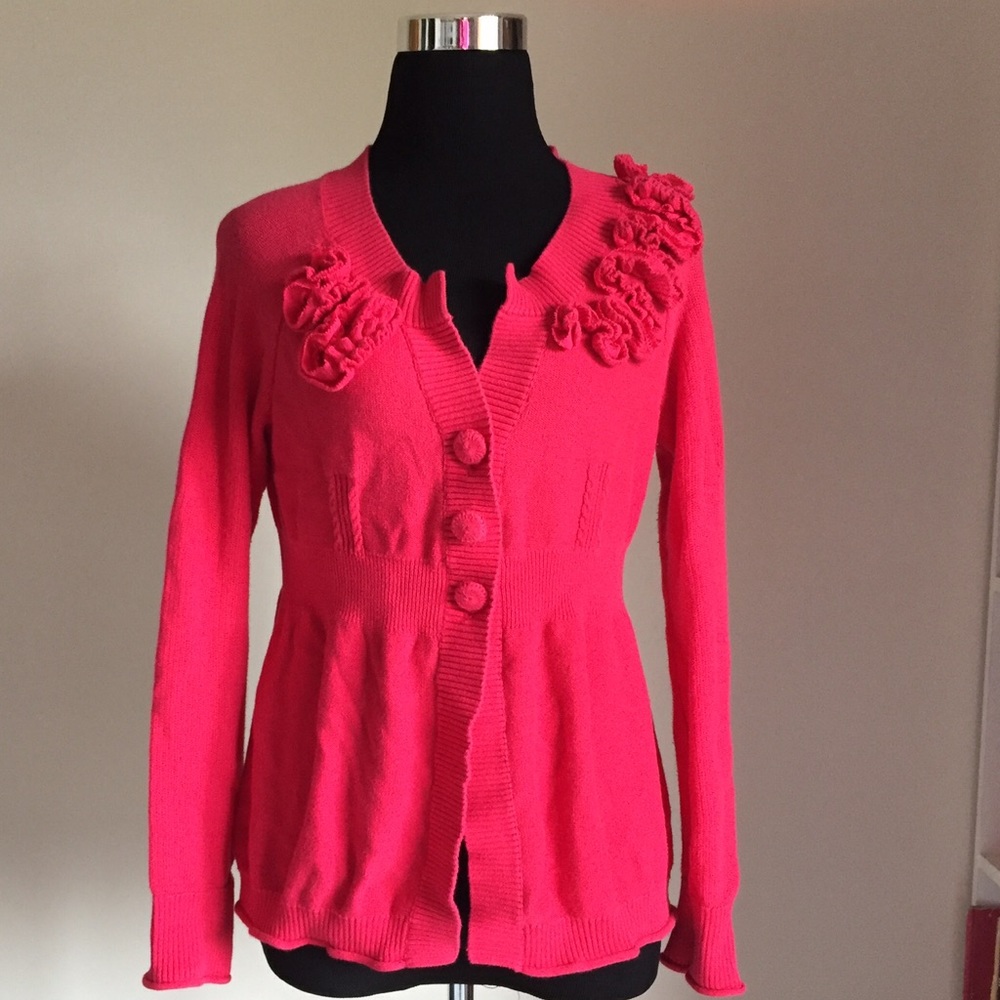 DKNY Cardigan Buttons Down 100% Cotton